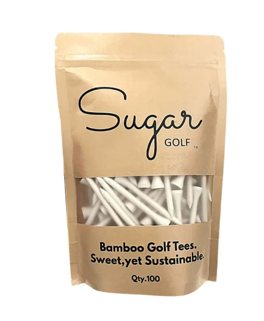 Biodegradable Bamboo Golf Tees | Pack of 100 | White